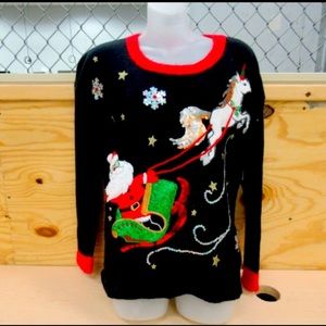 🔥 NWT Ugly Christmas Sweater Size M🎄 🎄 With adorable unicorn 😊